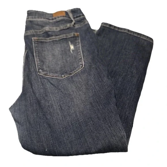 Judy Blue High Rise Distressed Straight Jean Stretch Plus Size 18W - Picture 2 of 9